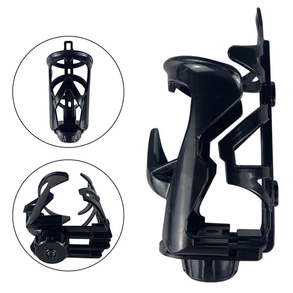 Baguer Aluminum Alloy Motorcycle Cup Holder for Handlebar, Water Bottle Mount for ATV Dirt Bike, Black