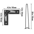 thumbnail image 5 of KFFKFF 28" Hairpin Furniture Legs Solid Metal Heavy Duty Dining Table Leg Modern, 5 of 9