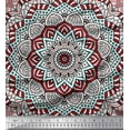 thumbnail image 1 of Soimoi Crepe Silk Fabric Moroccan & Mandala Kaleidoscope Decor Fabric Printed Yard 42 Inch Wide, 1 of 1