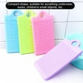 thumbnail image 2 of 1PC Laundry Washboard PP Plastic Clothes Washing Board Household Anti\-slip Cleaning Washboard 31\.5x16\.8cm Pink, 2 of 8