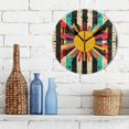 thumbnail image 3 of Yayeee 10" Wall Clock Battery Operated Quartz Round Silent Non-Ticking Home Decor, Geometric Sun, 3 of 6