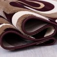 thumbnail image 3 of Allstar Burgundy Carved Circles Modern Geometric Area Rug (7' 9" x 10' 5"), 3 of 6