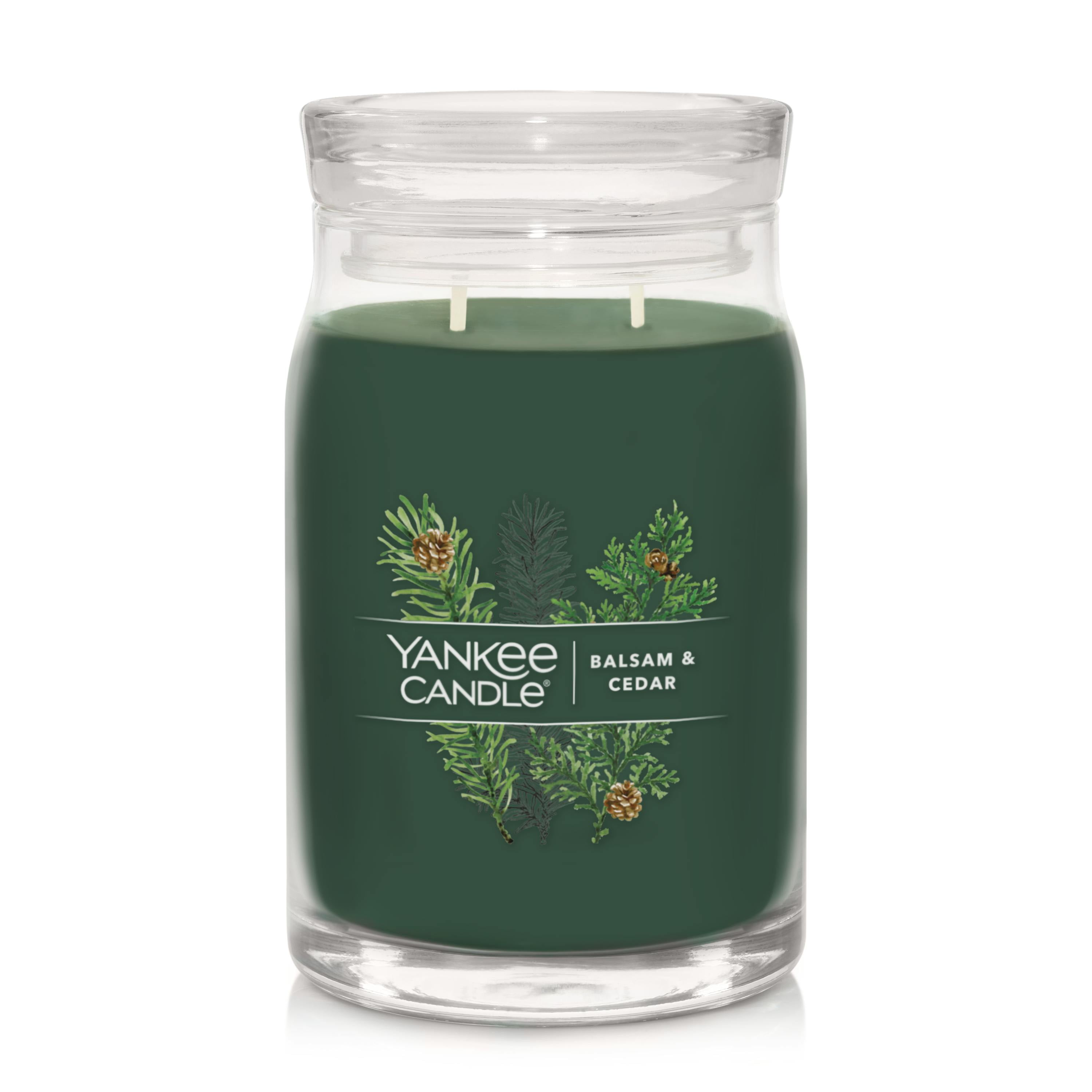 Yankee Candle Signature Large 2-Wick Candle, Balsam & Cedar, 20 oz