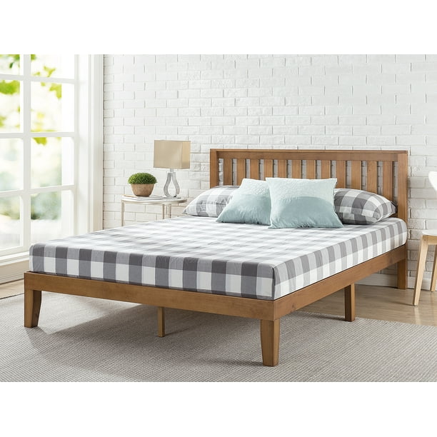 Zinus Alexia 37 Wood Platform Bed With, King Size Pine Wood Platform Bed Frame
