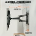 thumbnail image 3 of VEVOR Full Motion TV Mount Fits for Most 37-90 inch TVs, Swivel Tilt Horizontal Adjustment TV Wall Mount Bracket with 4 Articulating Arms, Max 600x400mm, Holds up to 165 lbs, 3 of 7