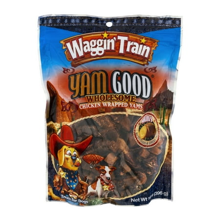 Waggin' Train Yam Good Wholesome Chicken Wrapped Yams Treats for Dogs, 14.0 OZ
