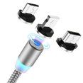 thumbnail image 1 of MesaSe 360°Rotation Magnetic Charging Cable(3ft) 3 in 1 Magnetic Charging Cable  Compatible with Mirco USB  Type C Smartphone and iProduct Device, 1 of 6