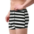 thumbnail image 2 of Honeii Black And White Stripes Men's Underwear Boxer Briefs Pack, ComfortSoft Boxer Brief for Men, Moisture-Wicking Breathable-X-Large, 2 of 5