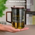 thumbnail image 4 of Callipe 550/750ml Tea Pot with Infuser Wooden Handle Teapot Borosilicate Glass Teapot Water Separation Technology Drip-free Spout Easy Care Tea Pot, 4 of 8