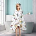 thumbnail image 6 of Colorful Fairy Unicorn Pattern Hooded Bath Towel，50"x30" for Ages 3 To 12 Kids, Quick Dry Lightweight Soft Microfiber Hood Beach Towel Cover Up for Kids, 6 of 7