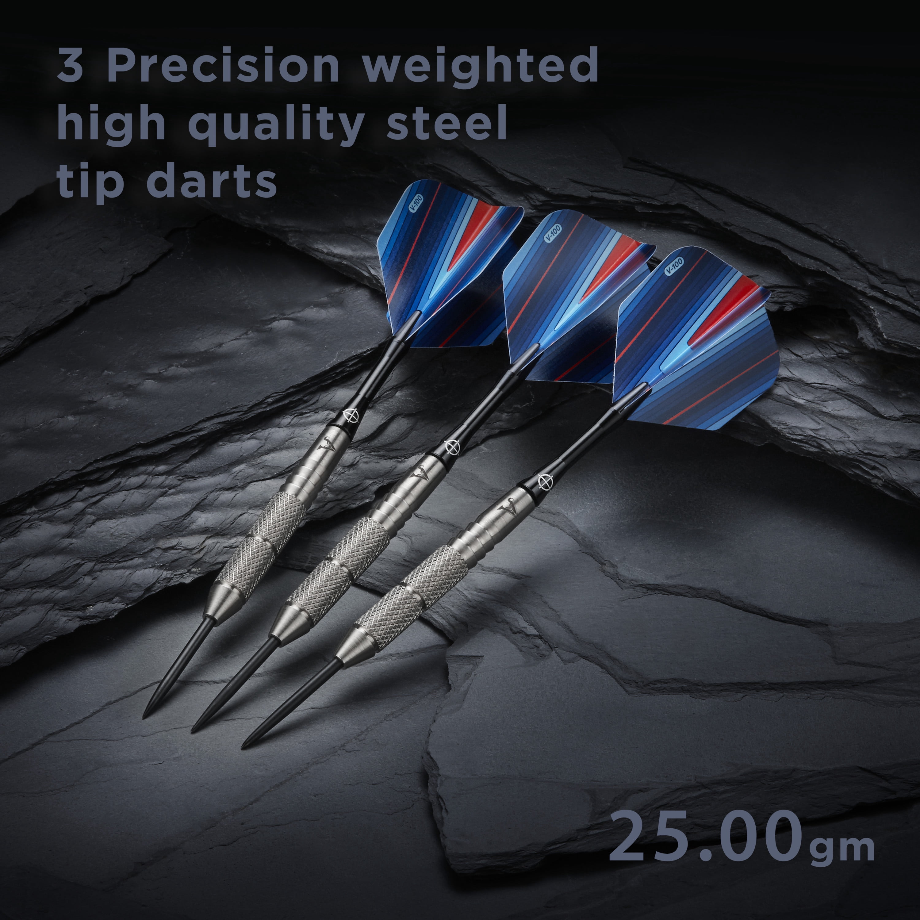 Viper Sidewinder 80% Tungsten Professional Steel Tip Dart Set, 25 Grams