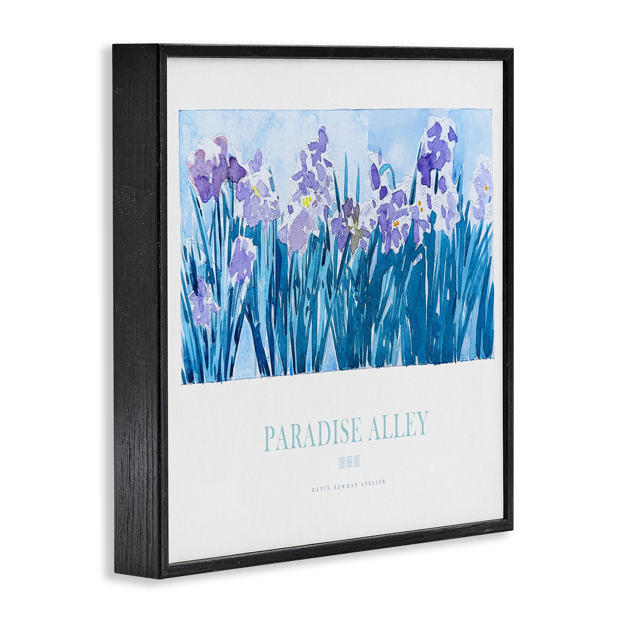 Stupell Industries Paradise Alley Purple Irises Black Framed Giclee Art, design by Jadei Graphics