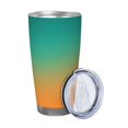 thumbnail image 2 of Rocae Orange To Teal Gradient1 for 20 Ounces Stainless Steel Insulted Tumbler Car Cup Drink Mug Inspirational Graduate Present-Straw Two-piece Set, 2 of 8