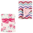 thumbnail image 1 of Hudson Baby Girls' Plush Blanket, 2-Pack, Choose Your Color, 1 of 1