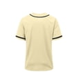 thumbnail image 3 of Boys Baseball Jersey Hip Hop Button Down Short Sleeve T-Shirt Casual Athletic Workout Active Sports Uniform Tee Tops, 3 of 7