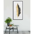 thumbnail image 2 of Outdoor Living and Style 58" Gold and Black Rectangular Framed Center Feather Wall Art, 2 of 2
