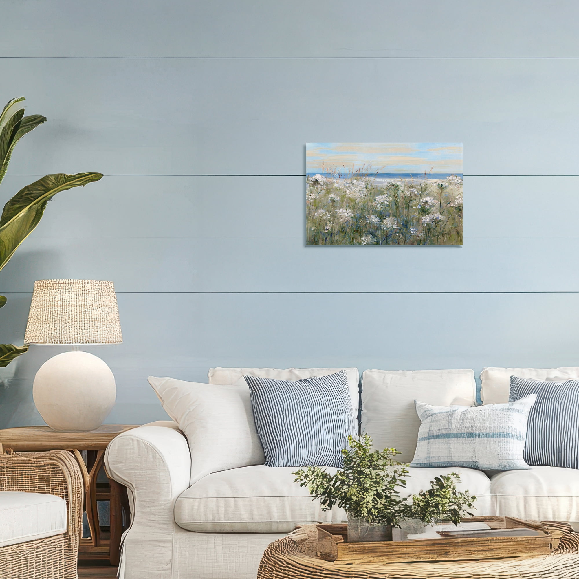Stupell Industries Impressionist Seaside Meadow Canvas Wall Art, design by Sally Swatland