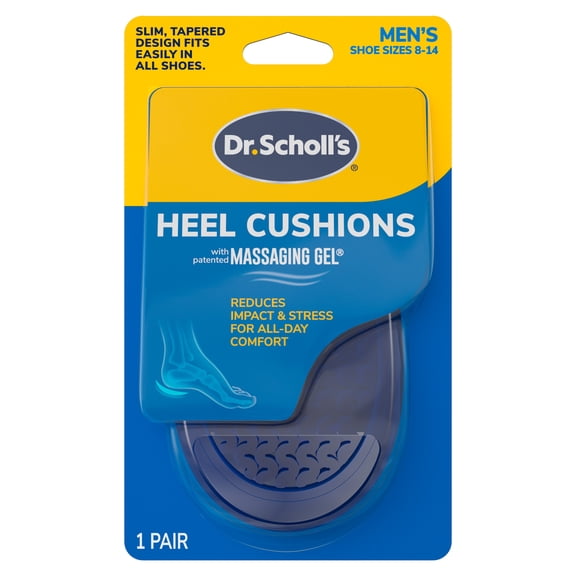 Dr. Scholl's Massaging Gel Advanced Heel Cushions for Men (8-13) Inserts to Relieve Heel Discomfort