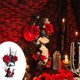 thumbnail image 1 of Decoraciones de Halloween, adornos de Halloween, regalos de Halloween, decoración de corona colgante de esqueleto negro de Halloween, decoraciones para fiestas navideñas, adornos colgantes de plástico, 1 of 6