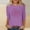 Purple, variant on Womens Patriotic Shirts USA Plus Size Tee Crewneck 3/4 Sleeve Shirt Vest 4th of July Print Cloths
