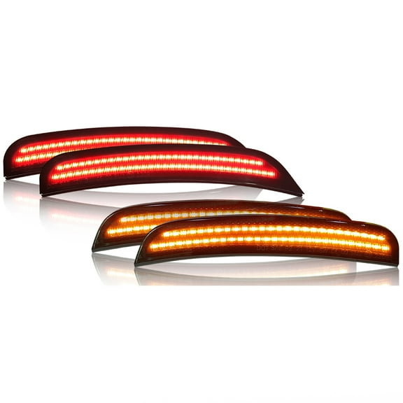 LED Side Marker Light for 2015-2021 Chrysler 300, Smoked Lens Amber/Red