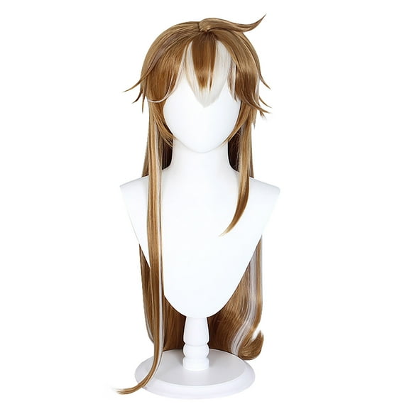 Unique Bargains Wigs for Women 39" Yellow Wigs with Wig Cap