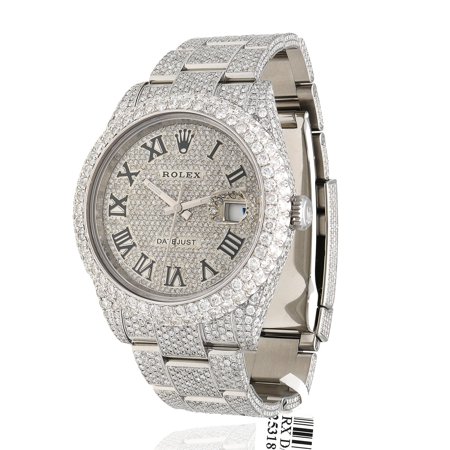 Rolex Unisex 41mm Stainless Steel Natural Diamond Wristwatch, Silver