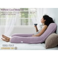 thumbnail image 3 of Almohada de embarazo QUEEN ROSE Cooling en forma de U púrpura, 3 of 7