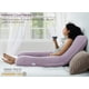 thumbnail image 3 of Almohada de embarazo QUEEN ROSE Cooling en forma de U púrpura, 3 of 7
