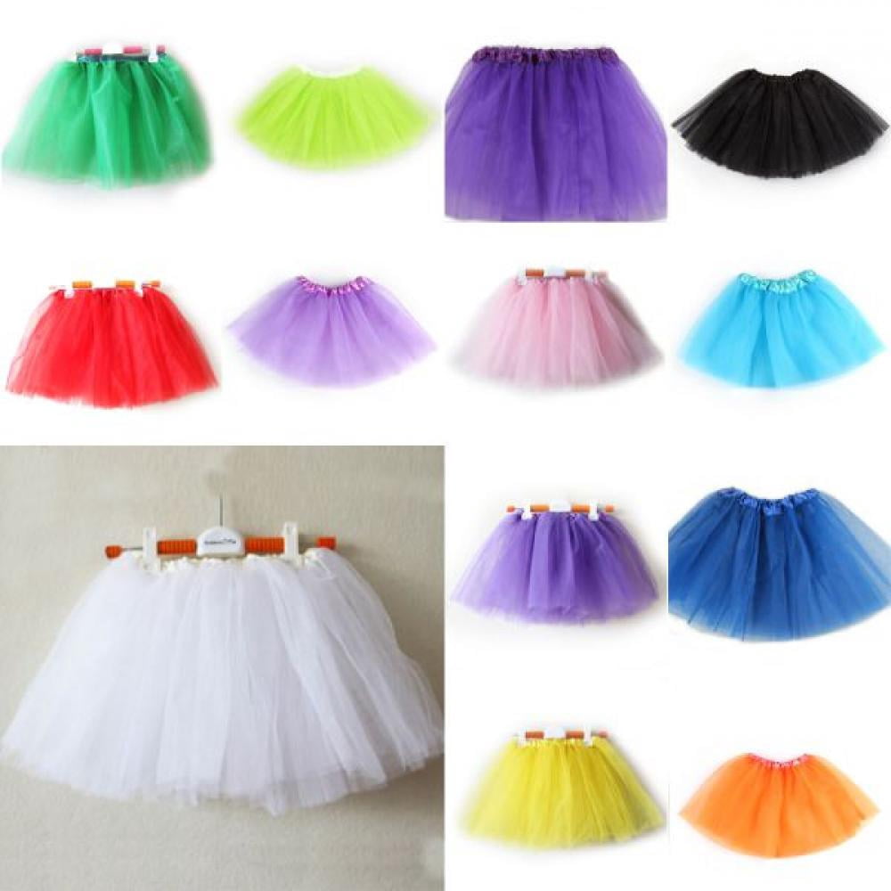 Project Retro - Project Retro Girl Tutu Skirt,3 Layered Tulle Fluffy ...