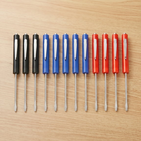 BlinkLLX Magnetic Plastic Flat Head Screwdriver Set 12 Piece