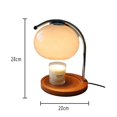 thumbnail image 6 of Vintage Glass Table Lamp Candle Warmer Bedroom Bedside Atmosphere Decorative Light Living Room Study Home Candle Heat Light (US Plug,Yellow), 6 of 6