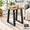 19 '' Trapezoid 1, variant on 36 Inch Metal Bar Table Heavy Duty Desk Dinning With Adjustment Feet Pads Diyniture Feets Set Of 2 Black