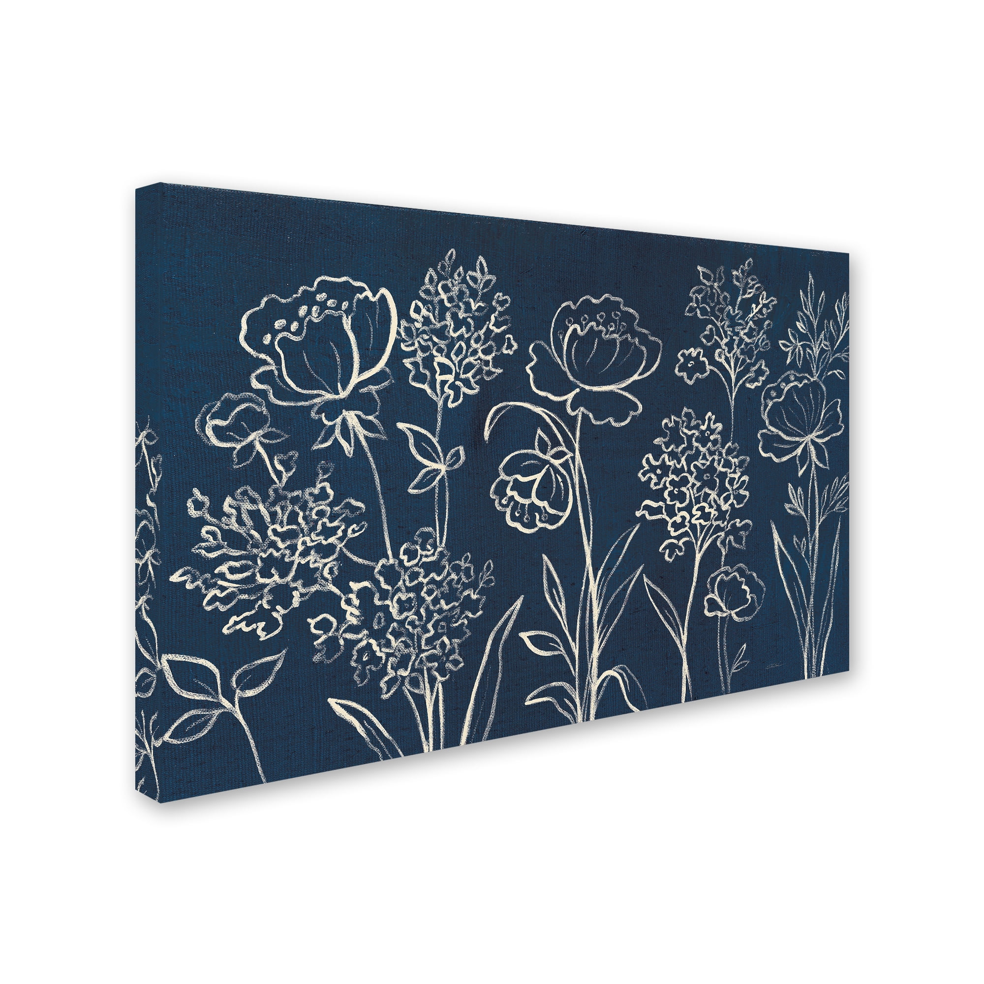 Trademark Fine Art "Indigo Floral I" Canvas Art by Silvia Vassileva