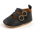thumbnail image 6 of Baby Girls Mary Jane Flats,Anti-Slip Soft PU Leather Buckle Newborn Toddler Shoes First Walker Cirb Dress Shoes, 6 of 7
