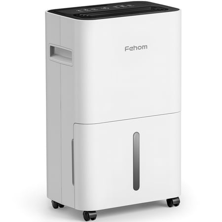 Fehom 50 Pints Dehumidifier for Basement and Home with Drain Hose, Space for 3500 Sq Ft, Auto Shut Off Humidity Control