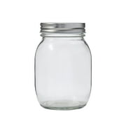 Plaid Surfaces Glass Mason Jar with Lid, 16 oz Clear Customizable Jar for DIY Arts and Crafts Projects