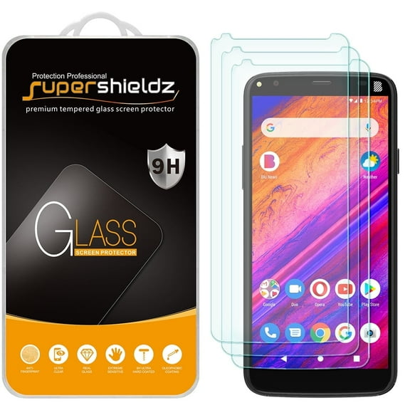 [3-Pack] Supershieldz for BLU V5 Tempered Glass Screen Protector, Anti-Scratch, Anti-Fingerprint, Bubble Free