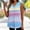 Blue, variant on Ombre Striped Summer Tops for Women Casual Sleeveless V-Neck Eyelet Tank Tops Vacation Loose Beach Tank Tops for Women