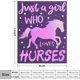 thumbnail image 5 of LHSHID Horse Blanket Just A Girl Who Loves Horses Lightweight Comfy Throws Thicken Throws Soft Flannel Blankets for Couch Chair Travel Gifts for Girls Women x 40x50in, 5 of 7