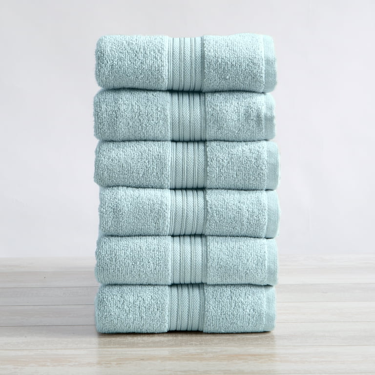 Great Bay Home Cotton Hotel & Spa Quality Quick-Dry Towel Set (Bath Towel  (4-Pack), Spa Blue) 