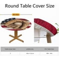 thumbnail image 2 of Baseball Round Table Cloth Cover American Flag Vintage Baseball Bat Glove Ball Tablecloth for Indoor Outdoor Picnic Party Fit for Round Tables, 2 of 6