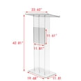 thumbnail image 5 of FixtureDisplays® Clear Podium Plexiglass Lecturn Transparent Church Pulpit with Christian Church Cross Trinity Style Easy Assebmly Required 15411+1803CROSS, 5 of 5
