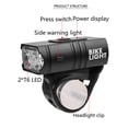 thumbnail image 3 of 2 LED Bike Lights USB Rechargeable 6 Lighting Modes Bike Light Front Light IPX5 Waterproof Light for Mountain Bikes Road Bikes, 3 of 10