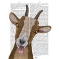 thumbnail image 2 of Fab Funky 20x24 White Modern Wood Framed Museum Art Print Titled - Funny Farm Goat 3 Book Print, 2 of 4