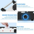 thumbnail image 6 of 2000W Electric Double Countertop Burner, Electric Hot Plate and Portable Stove with 5 Temperature Controls, Lightweight Double Burner Cooktop for Cooking, Dorms, Apartments, RV, White, 6 of 10