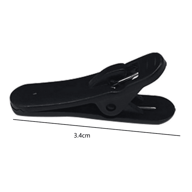 Headphone Clips Portable Rotatable Earphone Cable Clip Clamp Headphone Clothing Clip For Fixing Headphone (Black)