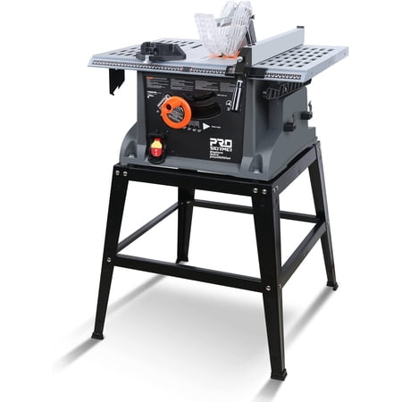 Table Saw 10 Inch,15 Amp 5000RPM Powerful Tablesaw With Stand & Protective Cover,for Woodworking