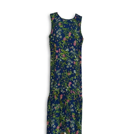 C. Wonder Dress Sz 16 Botanical Floral Print Maxi Blue