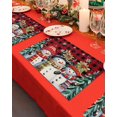 thumbnail image 4 of Christmas Placemats Set of 6 Snowman Place Mats Red Buffalo Plaid Placemat Washable Xmas Tree Snowflake Table Mats for Dining Kitchen Holiday Dinner Party Home Decor 13x19 Inch, 4 of 7